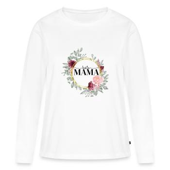 Beste Mama - Frauen Premium Bio Langarmshirt - Weiß - Vorne - Julia (174cm)