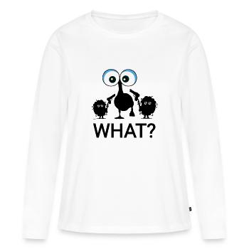 Gans - Frauen Premium Bio Langarmshirt - Weiß - Vorne - Julia (174cm)