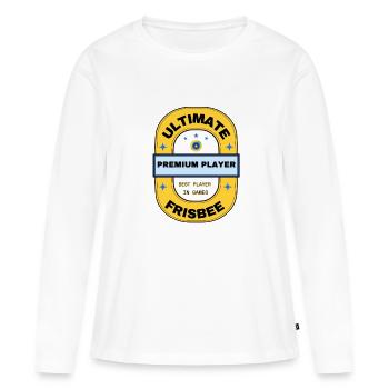 ulti 17B - T-shirt manches longues Premium bio Femme - blanc - Devant - Julia (174cm)
