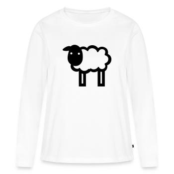 sheep - Women's Premium Organic Long Sleeve Shirt - white - Front - Julia (174cm)