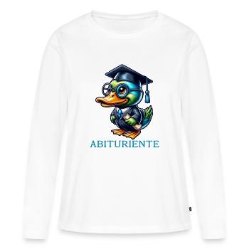 Abituriente Abi Motto - Women's Premium Organic Long Sleeve Shirt - white - Front - Julia (174cm)