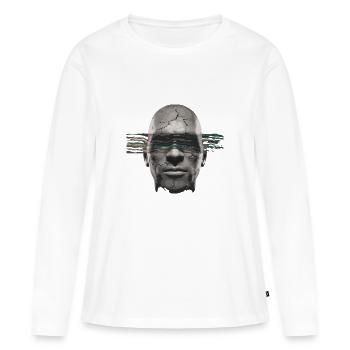 ANGE BAS - T-shirt manches longues Premium bio Femme - blanc - Devant - Julia (174cm)