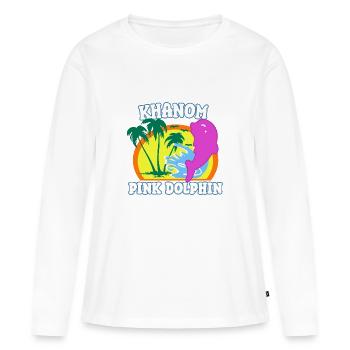 Armoire de vacances pour les vacances à Khanom en Thaïlande - T-shirt manches longues Premium bio Femme - blanc - Devant - Julia (174cm)