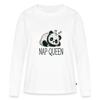 Nap Queen - Women's Premium Organic Long Sleeve Shirt - white - Front - Julia (174cm)