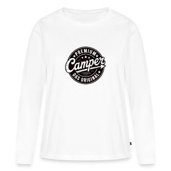 Premium Camper - Frauen Premium Bio Langarmshirt - Weiß - Vorne - Julia (174cm)