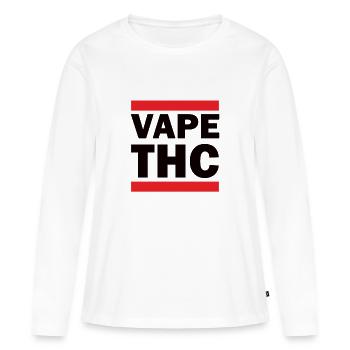 Vape THC - T-shirt manches longues Premium bio Femme - blanc - Devant - Julia (174cm)