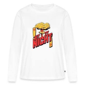 Pas maintenant! - T-shirt manches longues Premium bio Femme - blanc - Devant - Julia (174cm)