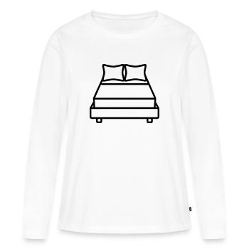 lit - T-shirt manches longues Premium bio Femme - blanc - Devant - Julia (174cm)