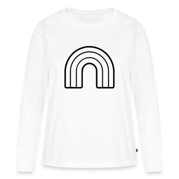 Arc en ciel - T-shirt manches longues Premium bio Femme - blanc - Devant - Julia (174cm)
