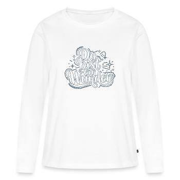 Vous êtes un miracle - T-shirt manches longues Premium bio Femme - blanc - Devant - Julia (174cm)