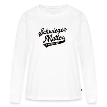 Schwiegermutter 2024 Mother in Law Schwiegermama - Frauen Premium Bio Langarmshirt - Weiß - Vorne - Julia (174cm)