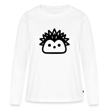 Igel - Frauen Premium Bio Langarmshirt - Weiß - Vorne - Julia (174cm)