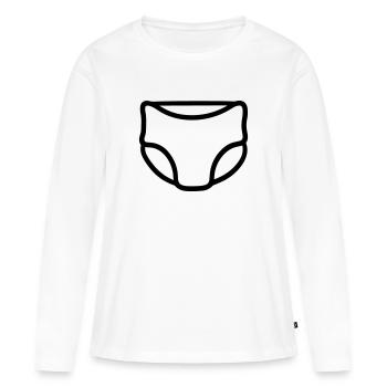 Couche - T-shirt manches longues Premium bio Femme - blanc - Devant - Julia (174cm)