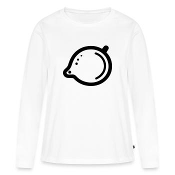 Lemon - Women's Premium Organic Long Sleeve Shirt - white - Front - Julia (174cm)