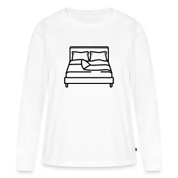 lit - T-shirt manches longues Premium bio Femme - blanc - Devant - Julia (174cm)