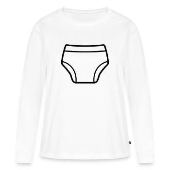 Couche - T-shirt manches longues Premium bio Femme - blanc - Devant - Julia (174cm)