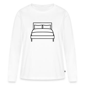 lit - T-shirt manches longues Premium bio Femme - blanc - Devant - Julia (174cm)