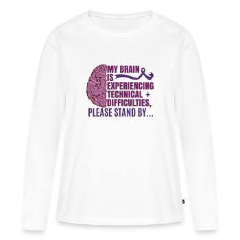 Epilepsy Awareness Month Apparel - Women's Premium Organic Long Sleeve Shirt - white - Front - Julia (174cm)