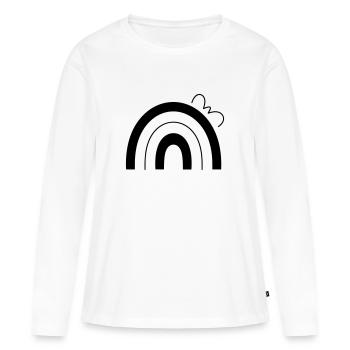 Arc en ciel - T-shirt manches longues Premium bio Femme - blanc - Devant - Julia (174cm)