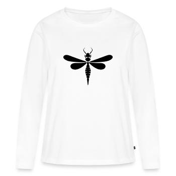 Libelle - Frauen Premium Bio Langarmshirt - Weiß - Vorne - Julia (174cm)