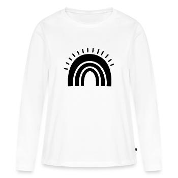 Arc en ciel - T-shirt manches longues Premium bio Femme - blanc - Devant - Julia (174cm)