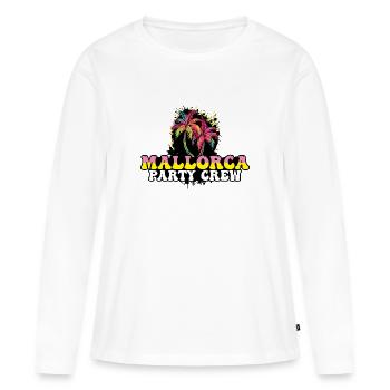 Mallorca Party Crew Urlaub - Frauen Premium Bio Langarmshirt - Weiß - Vorne - Julia (174cm)