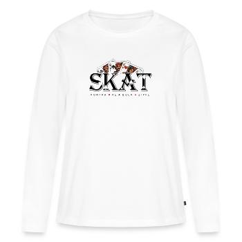 Skat card game - Women's Premium Organic Long Sleeve Shirt - white - Front - Julia (174cm)