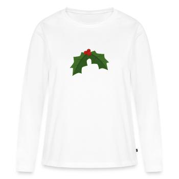 Holly - Holly et baies - T-shirt manches longues Premium bio Femme - blanc - Devant - Julia (174cm)