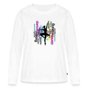 Ballett Tanz Ballerina Balletttänzerin - Frauen Premium Bio Langarmshirt - Weiß - Vorne - Julia (174cm)