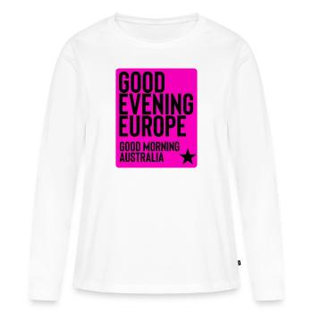 Eurovision - T-shirt manches longues Premium bio Femme - blanc - Devant - Julia (174cm)