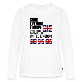 Concours Eurovision de la chanson - T-shirt manches longues Premium bio Femme - blanc - Devant - Julia (174cm)