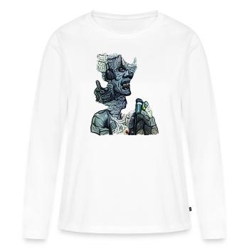 Demonic Singer - Women's Premium Organic Long Sleeve Shirt - white - Front - Julia (174cm)