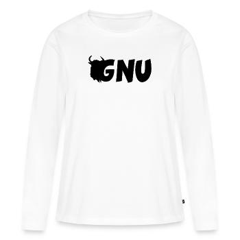 Gnous Antilope Afrique Amoureux des animaux - T-shirt manches longues Premium bio Femme - blanc - Devant - Julia (174cm)