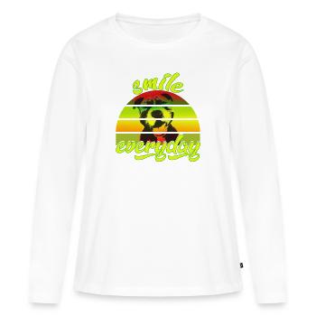 American Bully smile everyday rainbow colors - Women's Premium Organic Long Sleeve Shirt - white - Front - Julia (174cm)