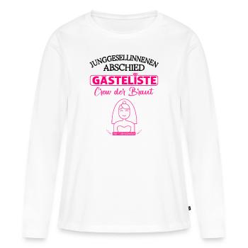 Gästebuch Junggesellinnenabschied Team Braut - Frauen Premium Bio Langarmshirt - Weiß - Vorne - Julia (174cm)