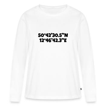 Coordonnées de Stollberg Erzgebirge - T-shirt manches longues Premium bio Femme - blanc - Devant - Julia (174cm)