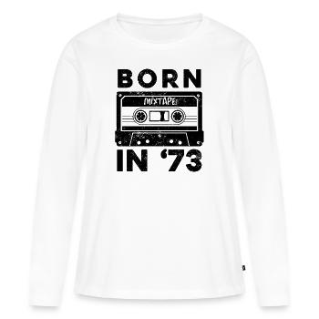 1973 Vintage Birthday Gift Idea Mixtape - T-shirt manches longues Premium bio Femme - blanc - Devant - Julia (174cm)