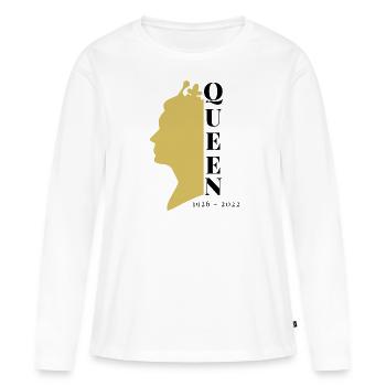 RIP Queen 1926 - 2022 - Frauen Premium Bio Langarmshirt - Weiß - Vorne - Julia (174cm)