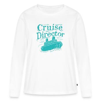 Directeur de croisière Croisières Croisières - T-shirt manches longues Premium bio Femme - blanc - Devant - Julia (174cm)