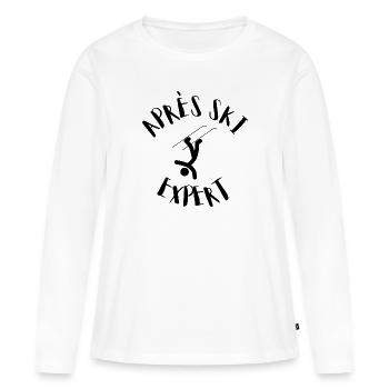 Aprés Ski - Frauen Premium Bio Langarmshirt - Weiß - Vorne - Julia (174cm)