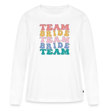 Hippie Team Bride Junggesellenabschied - Frauen Premium Bio Langarmshirt - Weiß - Vorne - Julia (174cm)