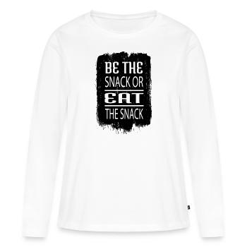 bday happy présent idée snowboard chats présents - T-shirt manches longues Premium bio Femme - blanc - Devant - Julia (174cm)