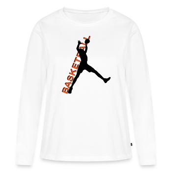 Sport. - T-shirt manches longues Premium bio Femme - blanc - Devant - Julia (174cm)
