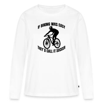 Bicycle Cyclists Cyclists Cyclists Cycling - Women's Premium Organic Long Sleeve Shirt - white - Front - Julia (174cm)