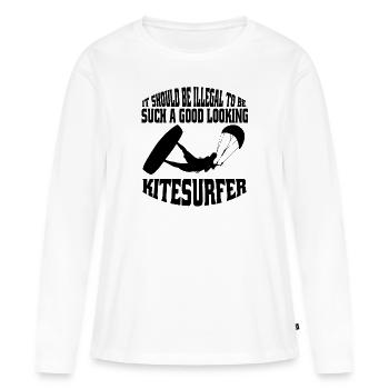 Kitesurf Kitesurfer Windsurfer Windsurf - T-shirt manches longues Premium bio Femme - blanc - Devant - Julia (174cm)