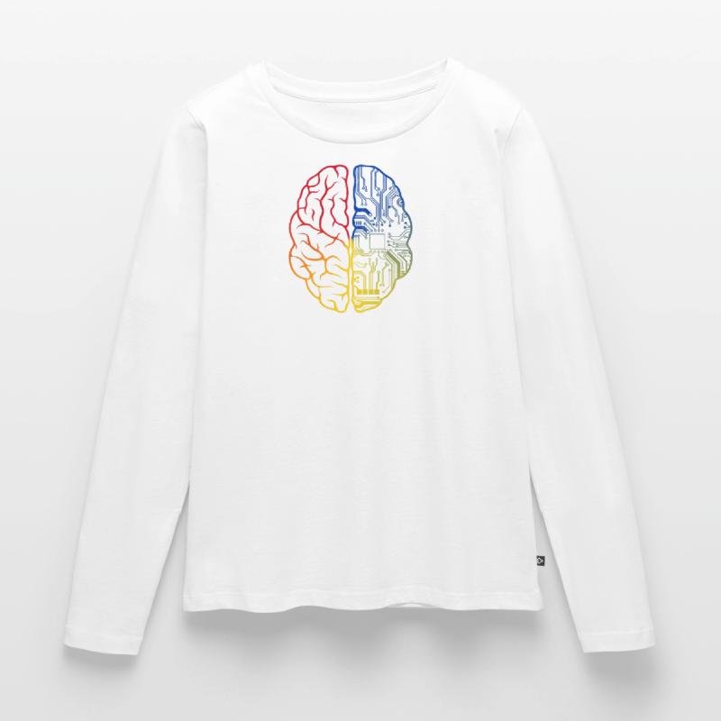 Programmierer Coder - Entwickler Programmieren Gehirn Frauen Premium Bio Langarmshirt