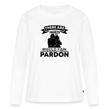 IL Y A DES FAUTES SERAIT PARDON - T-shirt manches longues Premium bio Femme - blanc - Devant - Julia (174cm)