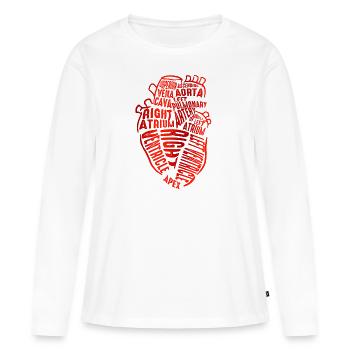 Teile des Herzens - Frauen Premium Bio Langarmshirt - Weiß - Vorne - Julia (174cm)