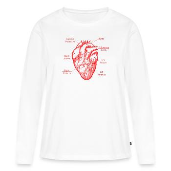 Teile des Herzens - Frauen Premium Bio Langarmshirt - Weiß - Vorne - Julia (174cm)
