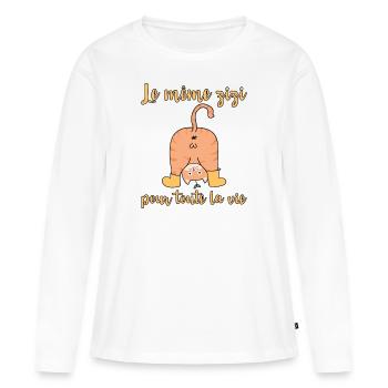idée Cadeau EVJF Future Mariée Humour Zizi Bride - T-shirt manches longues Premium bio Femme - blanc - Devant - Julia (174cm)